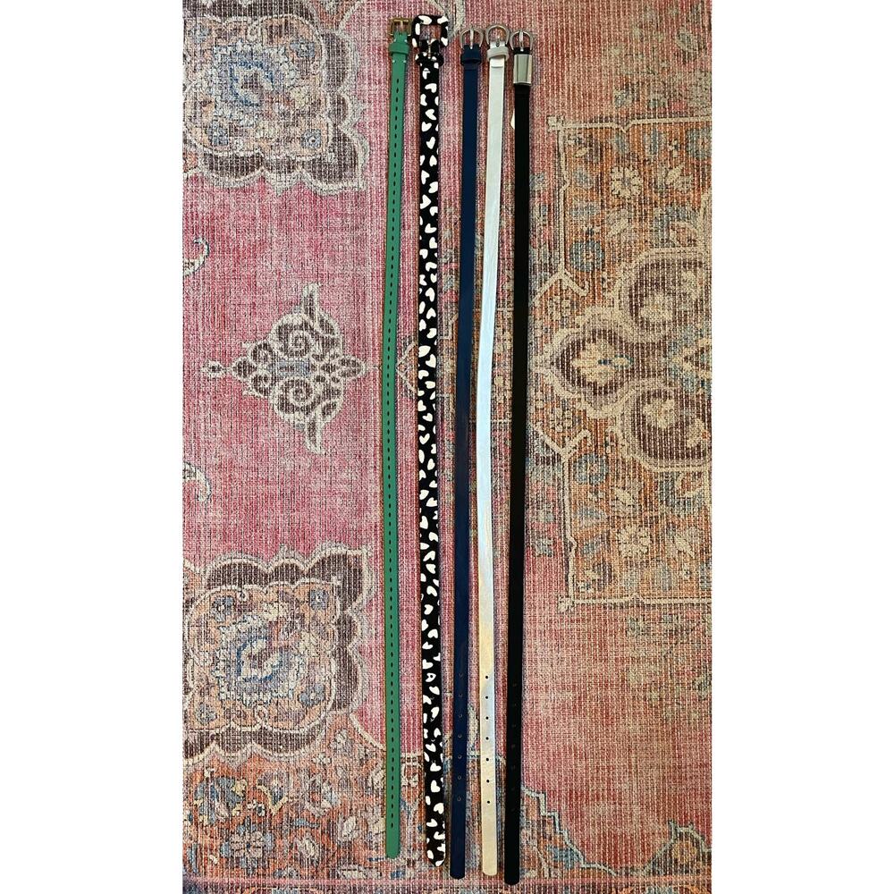 Unbranded Women's 5 Piece Metal Buckle Skinny Belt Multicolor Size M